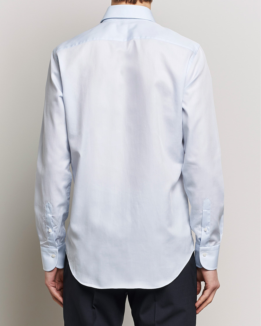 Hombres | Camisas | Grigio | Cotton Twill Dress Shirt Light Blue