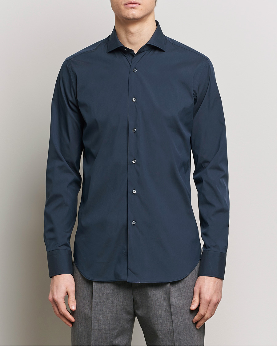 Hombres | Camisas | Grigio | Comfort Stretch Dress Shirt Navy
