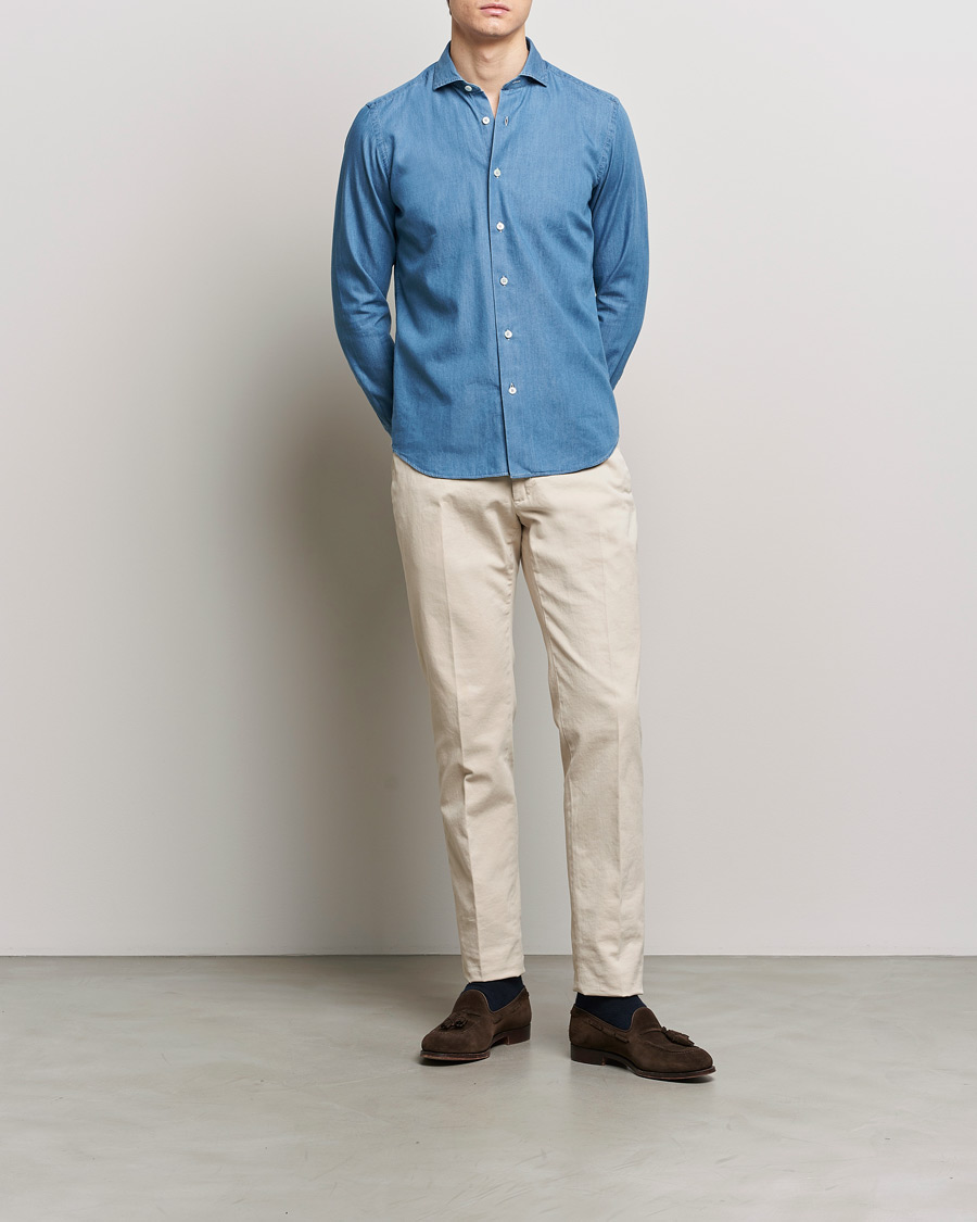 Hombres | Camisas | Grigio | Denim Shirt Medium Blue
