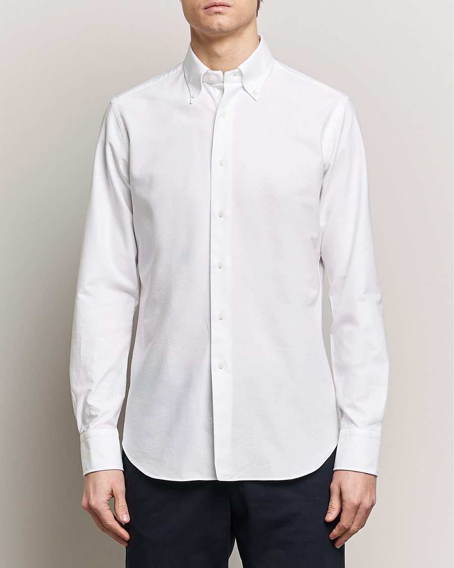 Hombres |  | Grigio | Oxford Button Down Shirt White