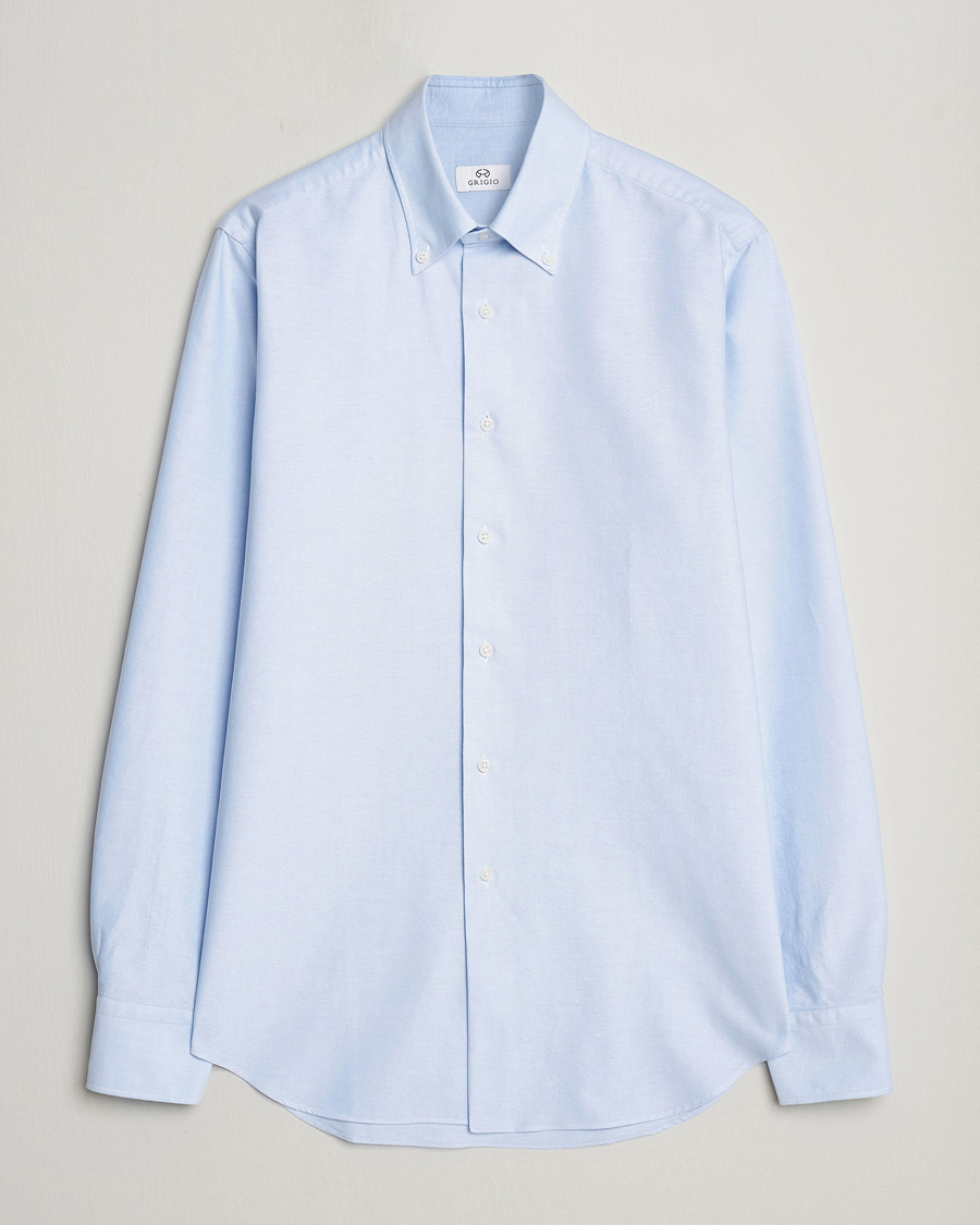 Hombres | Camisas | Grigio | Oxford Button Down Shirt Light Blue
