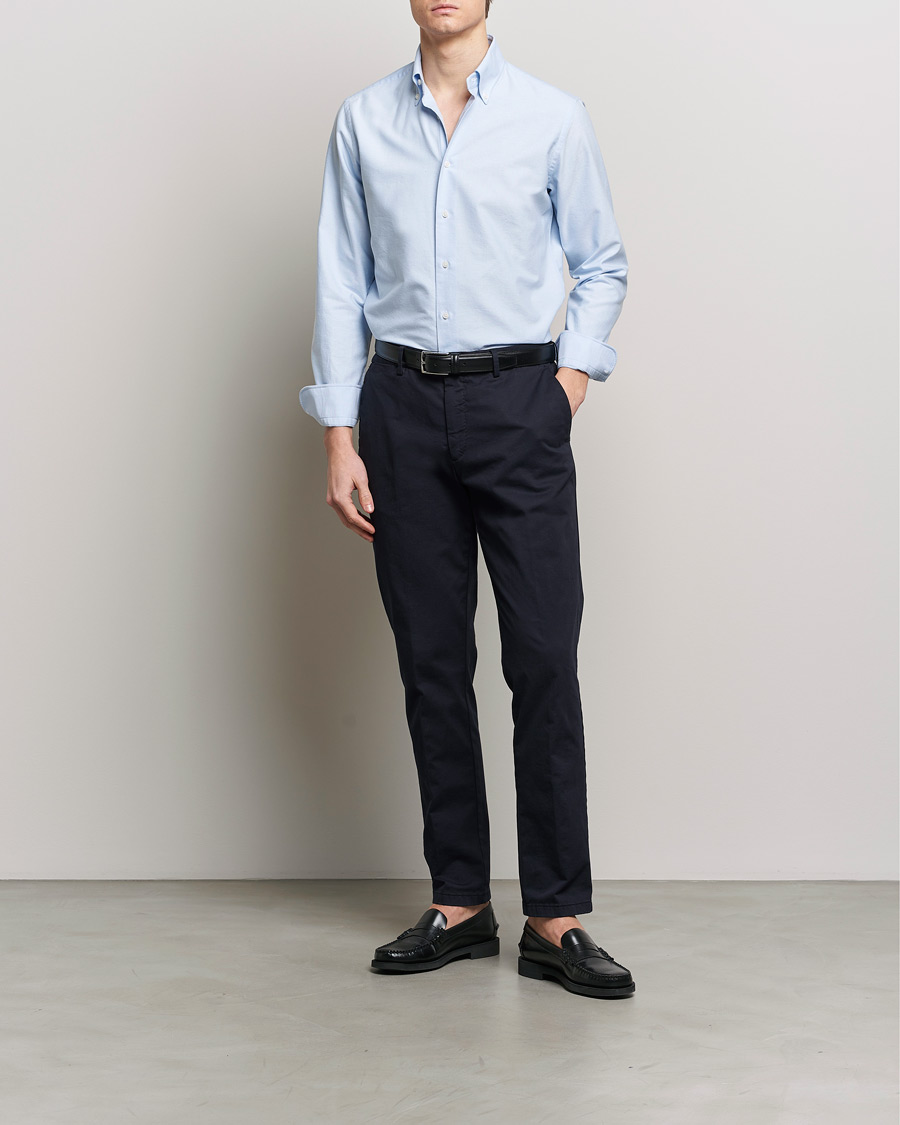 Hombres | Camisas | Grigio | Oxford Button Down Shirt Light Blue