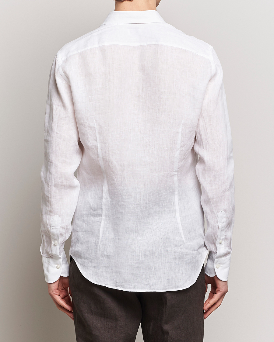 Hombres | Camisas | Grigio | Linen Casual Shirt White