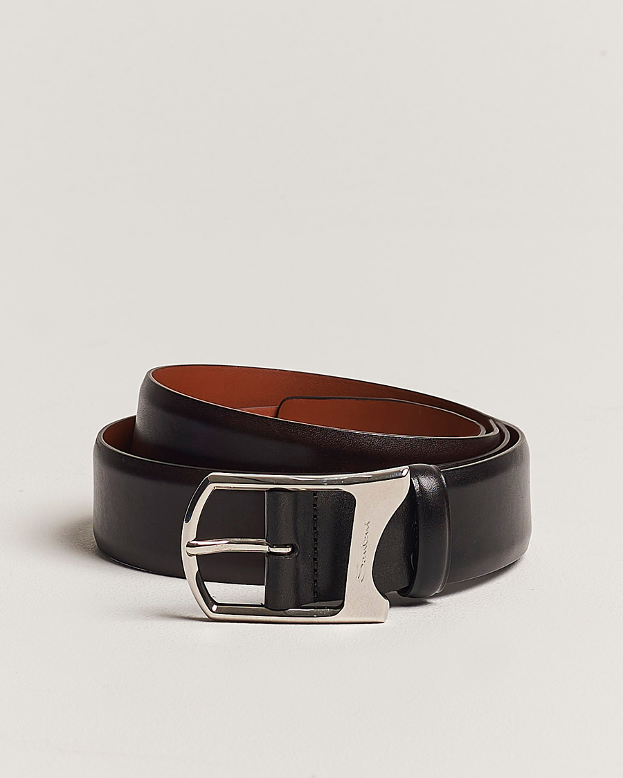 Hombres | Santoni Adjustable Belt Brown Leather | Santoni | Adjustable Belt Brown Leather
