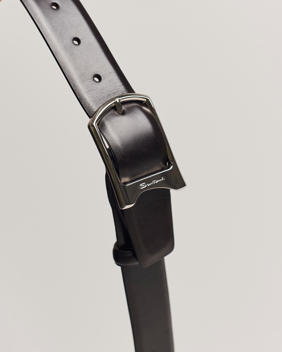 Hombres | Santoni Adjustable Belt Brown Leather | Santoni | Adjustable Belt Brown Leather