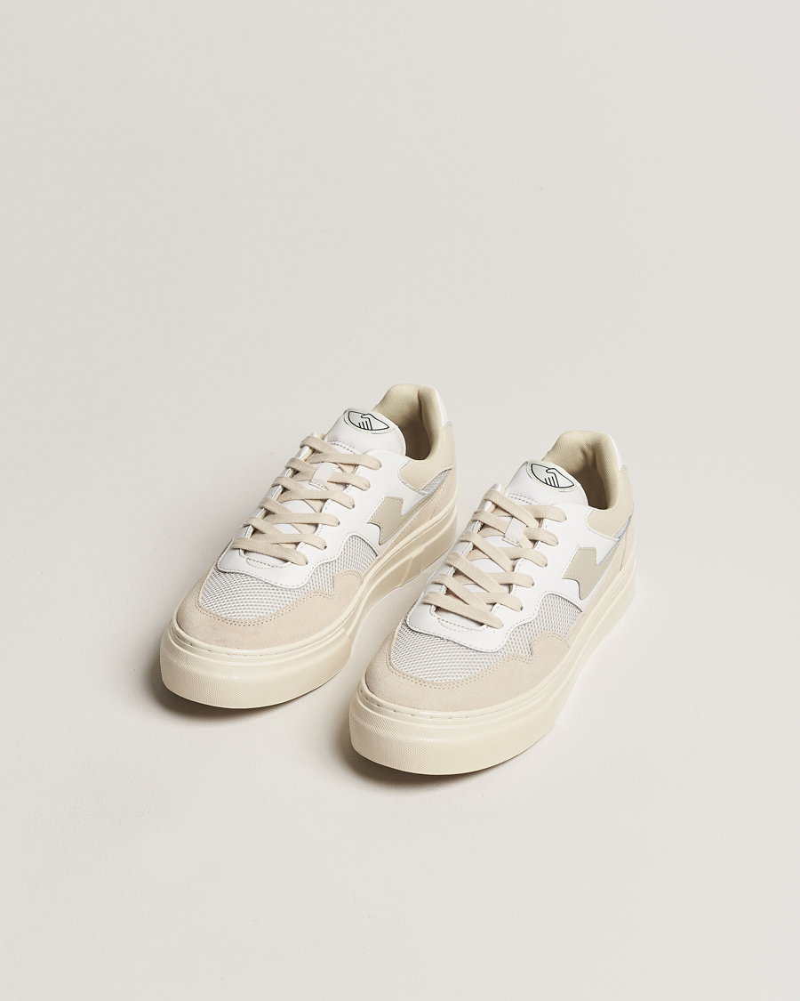 Hombres |  | Stepney Workers Club | Pearl S-Strike Suede Mixed Sneaker Ecru/Putty