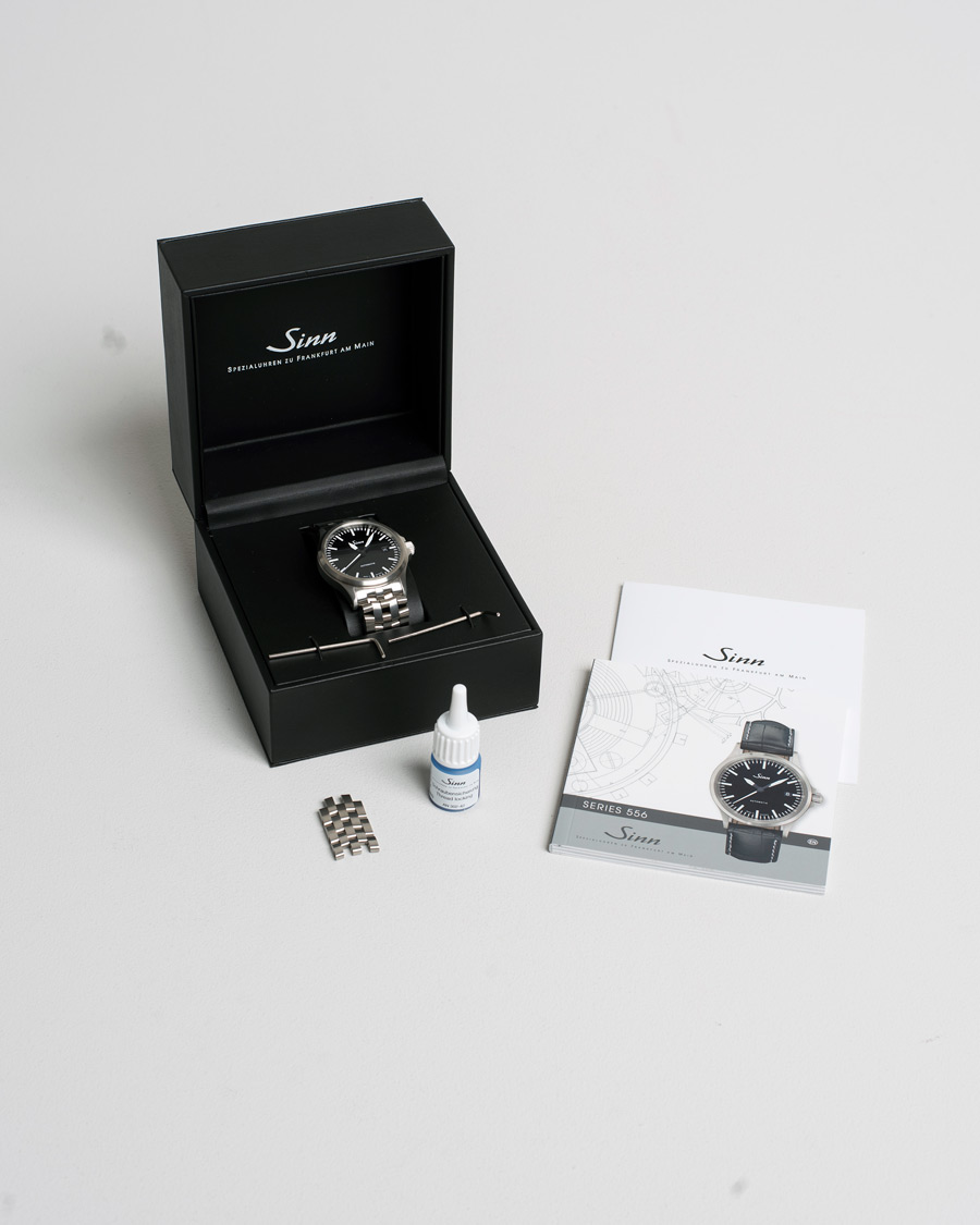 Hombres | Sinn Pre-Owned 556 Stainless Steal 38,5 Black Silver | Sinn Pre-Owned | 556 Stainless Steal 38,5 Black Silver