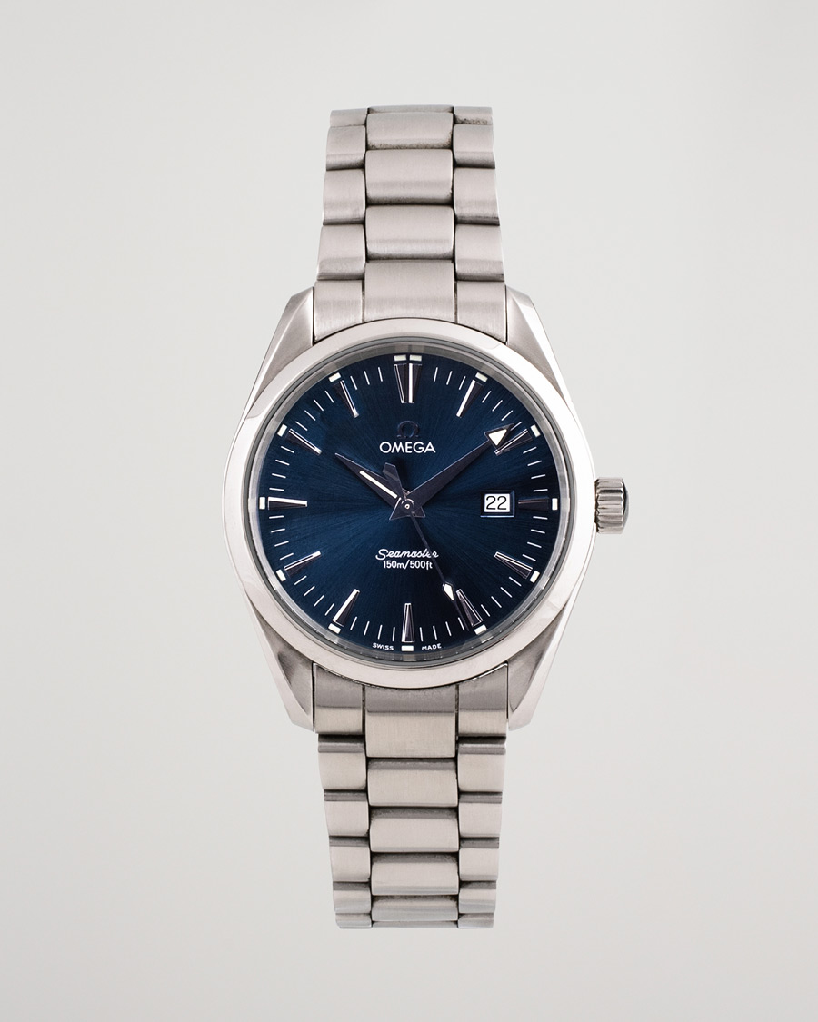 Hombres | Omega Pre-Owned Seamaster Aqua Terra 2517.80.00 Steel Blue Silver | Omega Pre-Owned | Seamaster Aqua Terra 2517.80.00 Steel Blue Silver