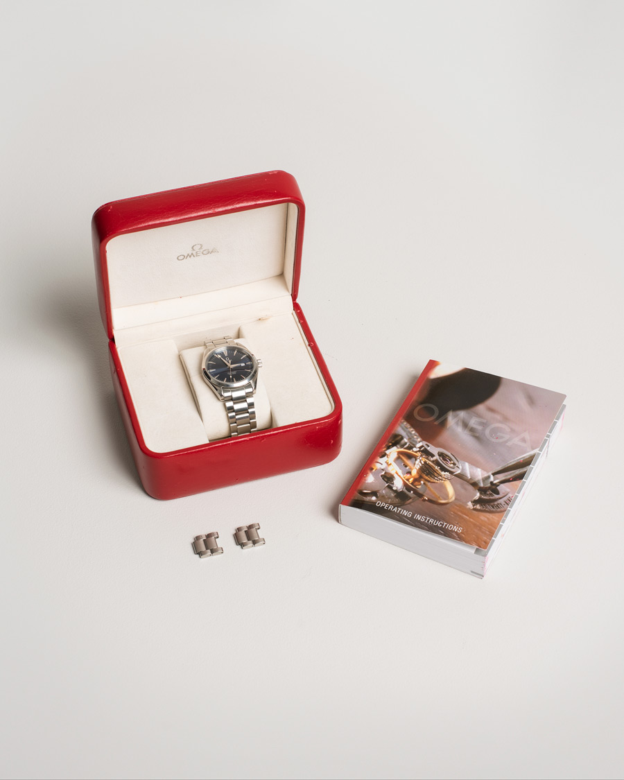 Hombres | Omega Pre-Owned Seamaster Aqua Terra 2517.80.00 Steel Blue Silver | Omega Pre-Owned | Seamaster Aqua Terra 2517.80.00 Steel Blue Silver