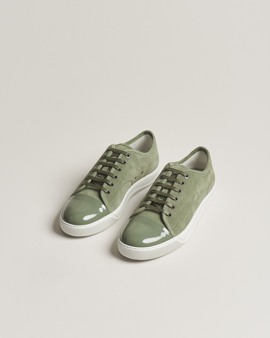 Hombres |  | Lanvin | Patent Cap Toe Sneaker Green