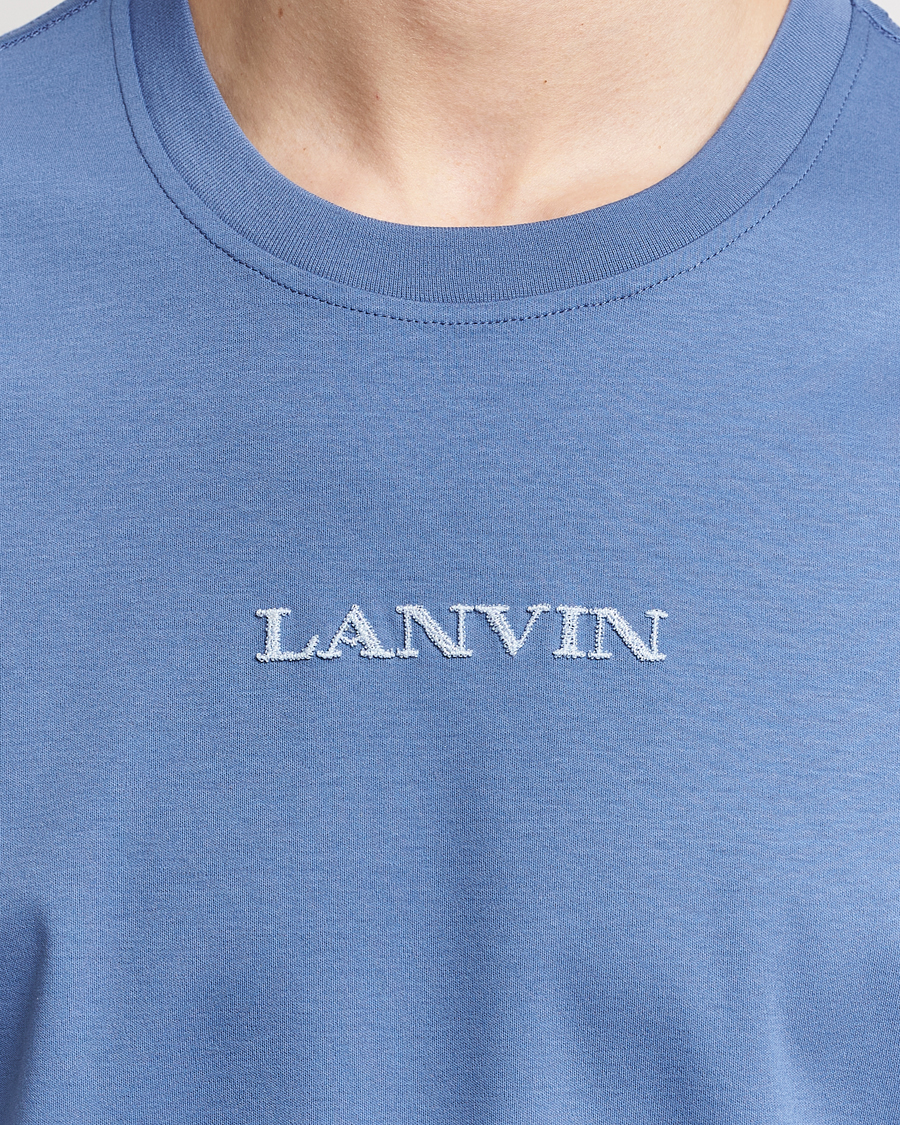 Hombres | Camisetas | Lanvin | Embroidered Logo T-Shirt Cornflower