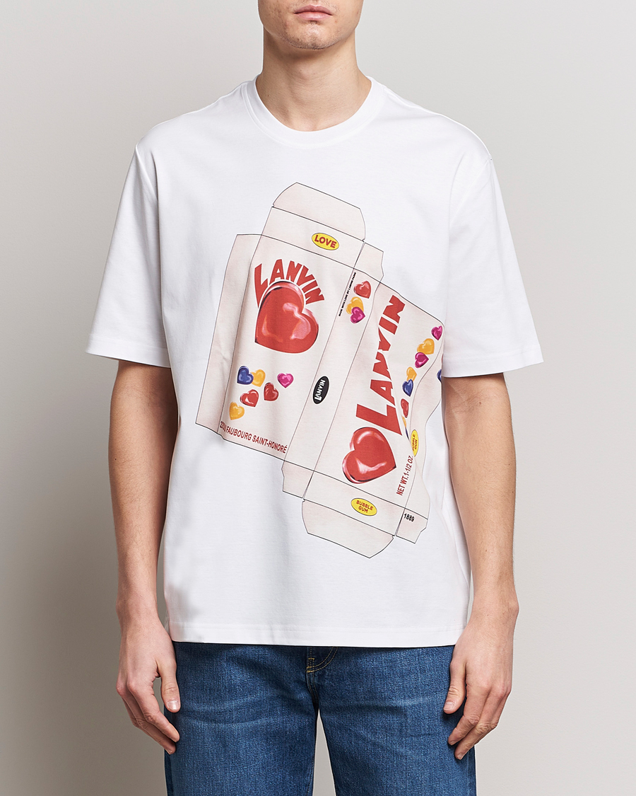 Hombres | Camisetas de manga corta | Lanvin | Bonbon Printed T-Shirt Optic White