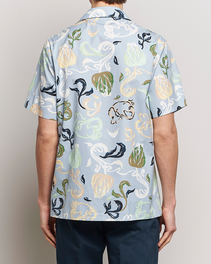 Hombres | Camisas | Lanvin | Printed Bowling Shirt Azur