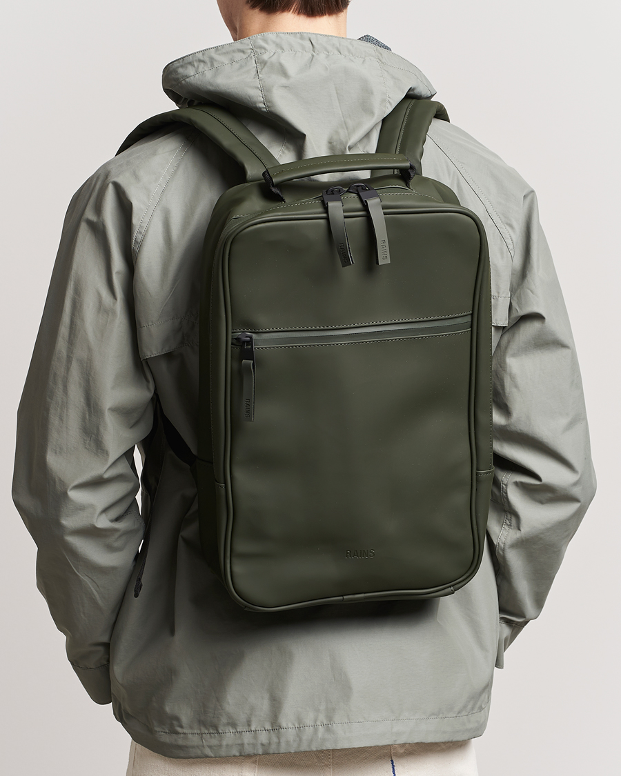 Hombres |  | RAINS | Book Backpack Green