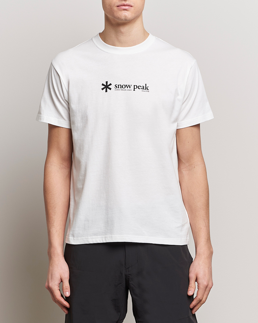 Hombres | Japanese Department | Snow Peak | Soft Cotton Logo T-Shirt White