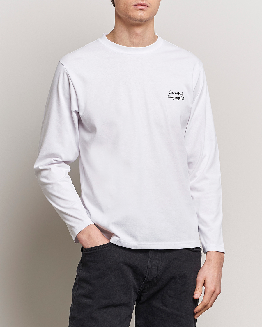Hombres |  | Snow Peak | Camping Club Long Sleeve T-Shirt White