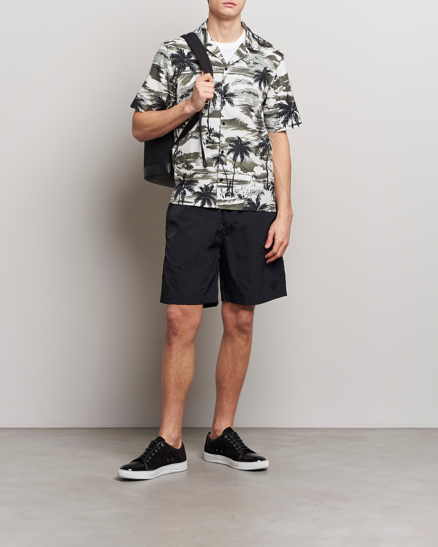 Hombres | Bañadores | Moncler | Lettering Logo Swim Shorts Black