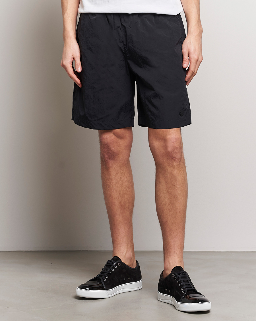 Hombres | Bañadores | Moncler | Lettering Logo Swim Shorts Black