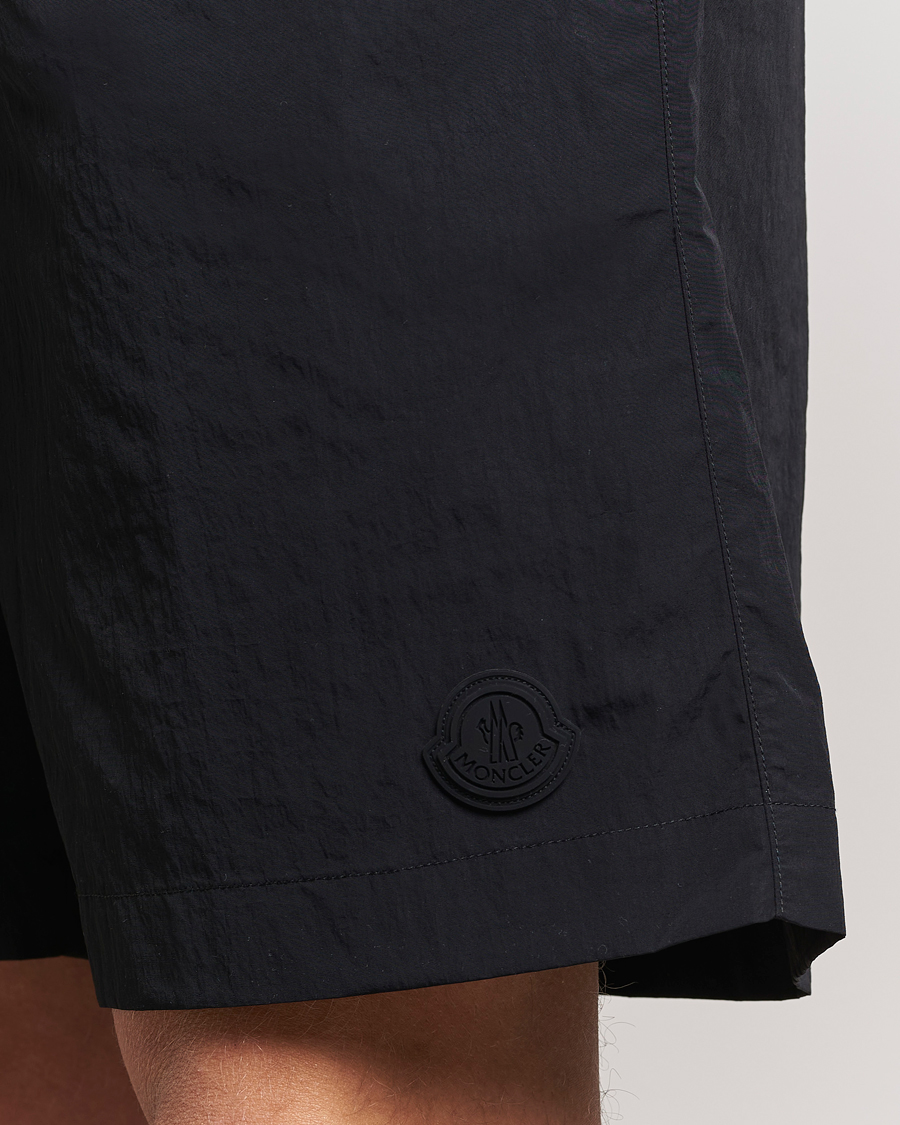 Hombres | Bañadores | Moncler | Lettering Logo Swim Shorts Black