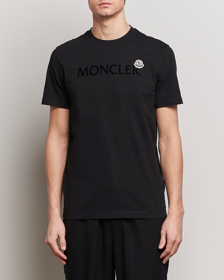 Hombres | Camisetas de manga corta | Moncler | Lettering Logo T-Shirt Black
