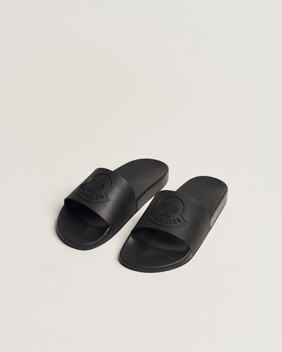 Hombres | Moncler Basile Slides All Black | Moncler | Basile Slides All Black