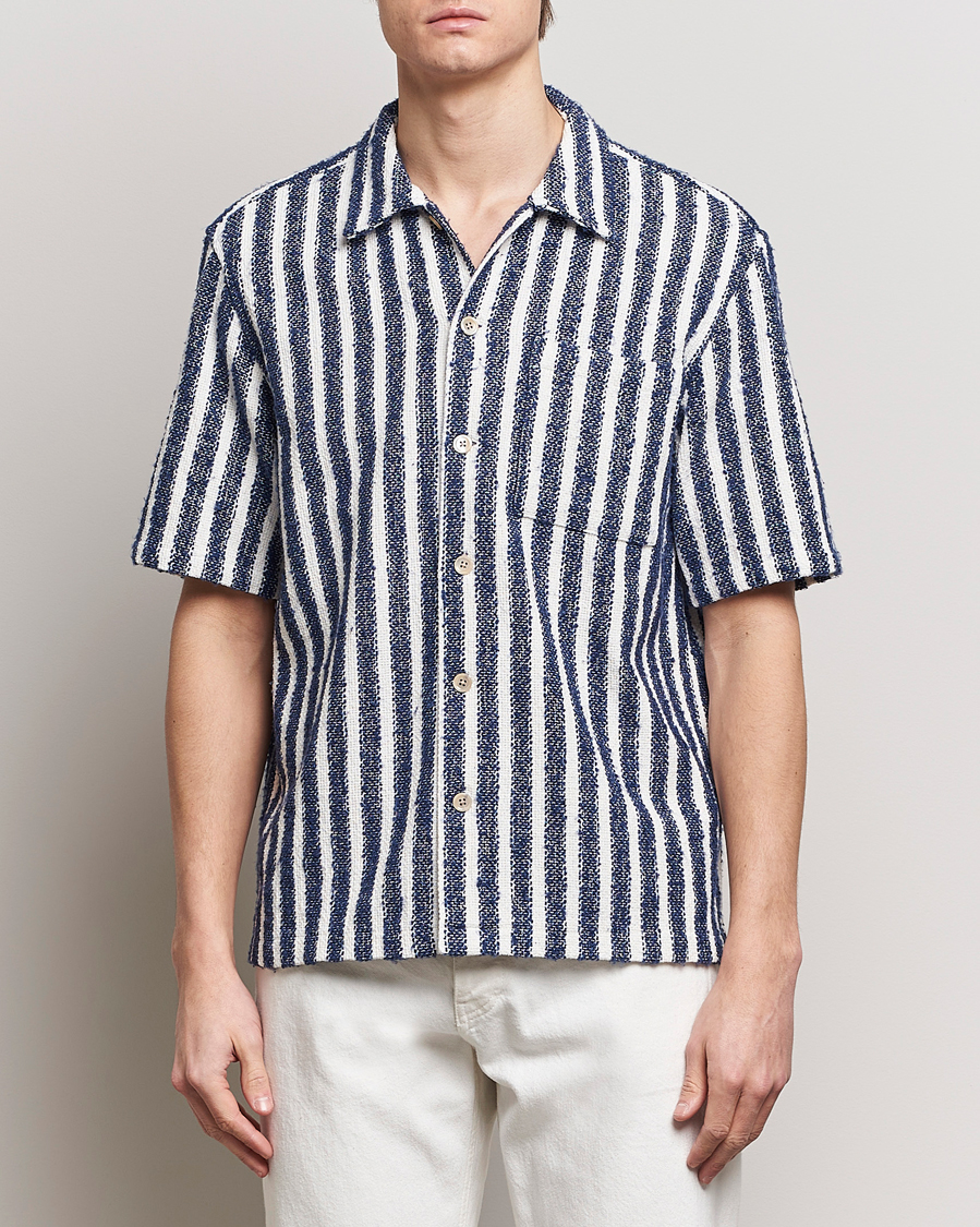 Hombres | Casual | Sunflower | Spacey Shirt Navy Stripe