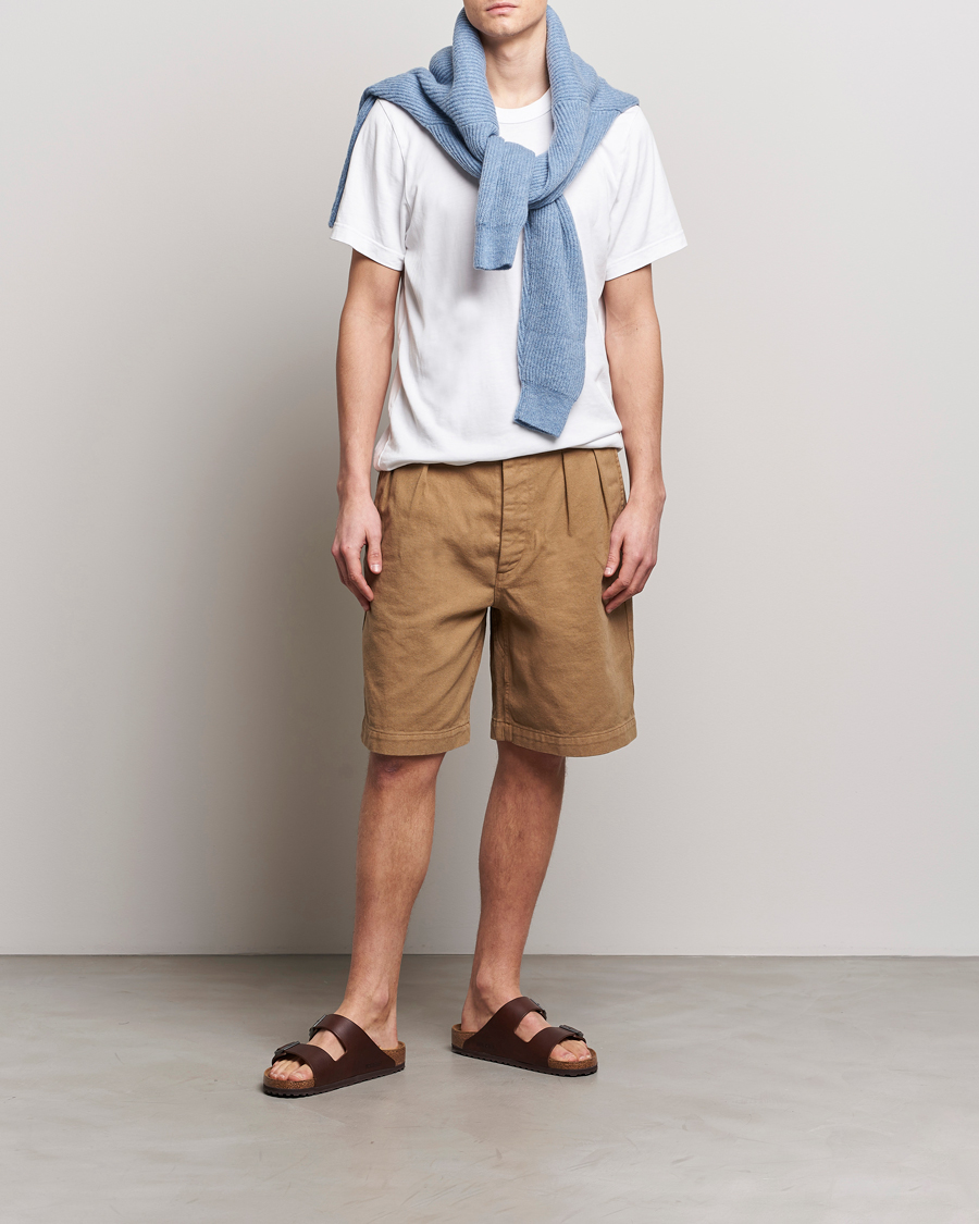 Hombres | Pantalones cortos | Sunflower | Pleated Shorts Khaki