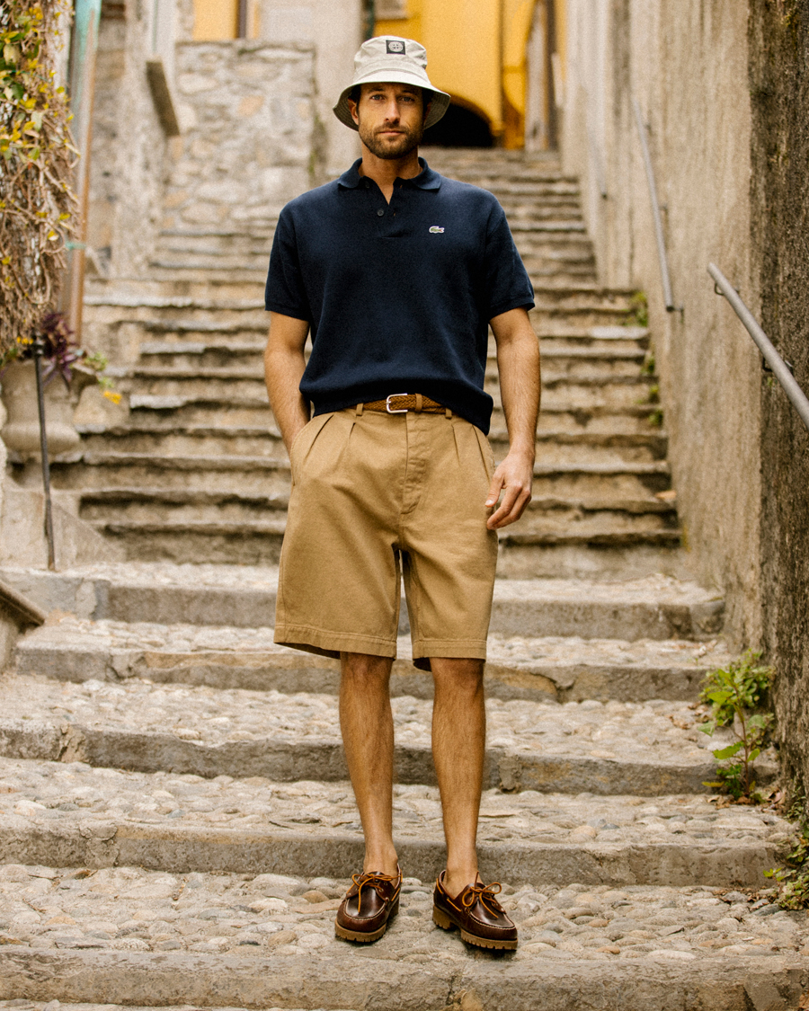 Hombres | Pantalones cortos | Sunflower | Pleated Shorts Khaki