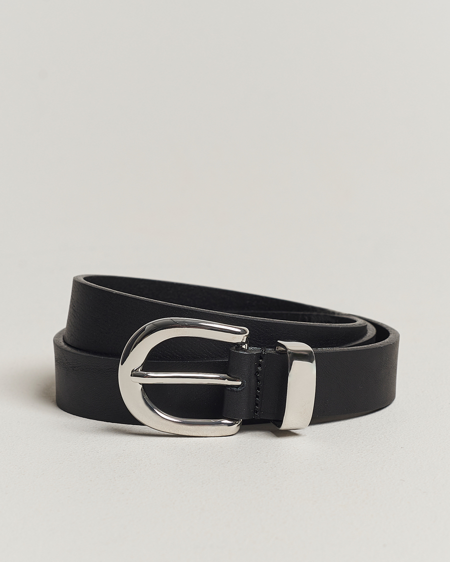 Hombres | Sunflower Simple Belt 2,5 cm Black | Sunflower | Simple Belt 2,5 cm Black