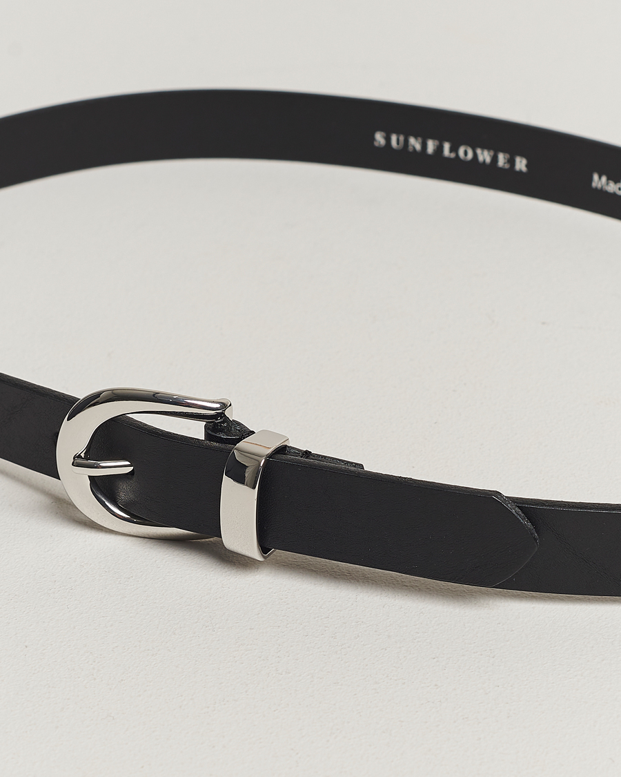 Hombres | Sunflower Simple Belt 2,5 cm Black | Sunflower | Simple Belt 2,5 cm Black