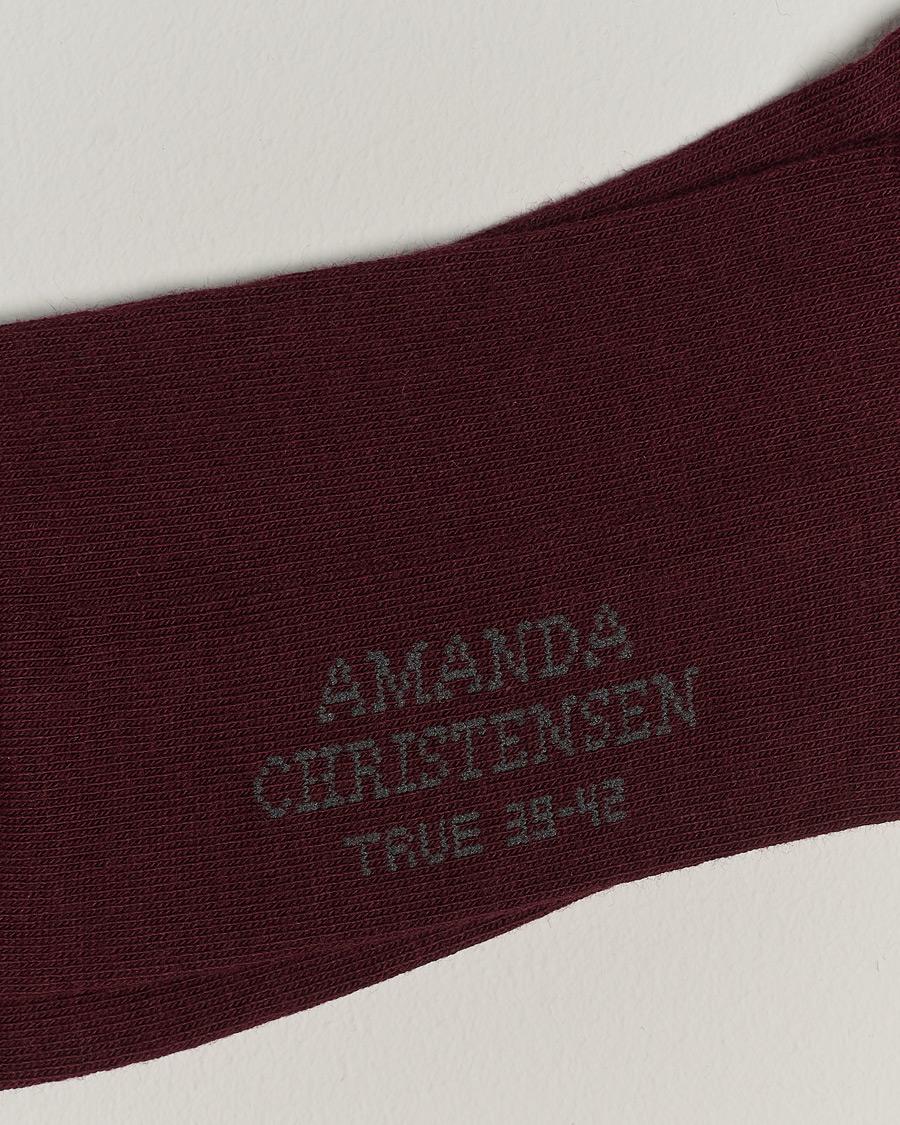 Hombres |  | Amanda Christensen | 3-Pack True Cotton Socks Bordeaux