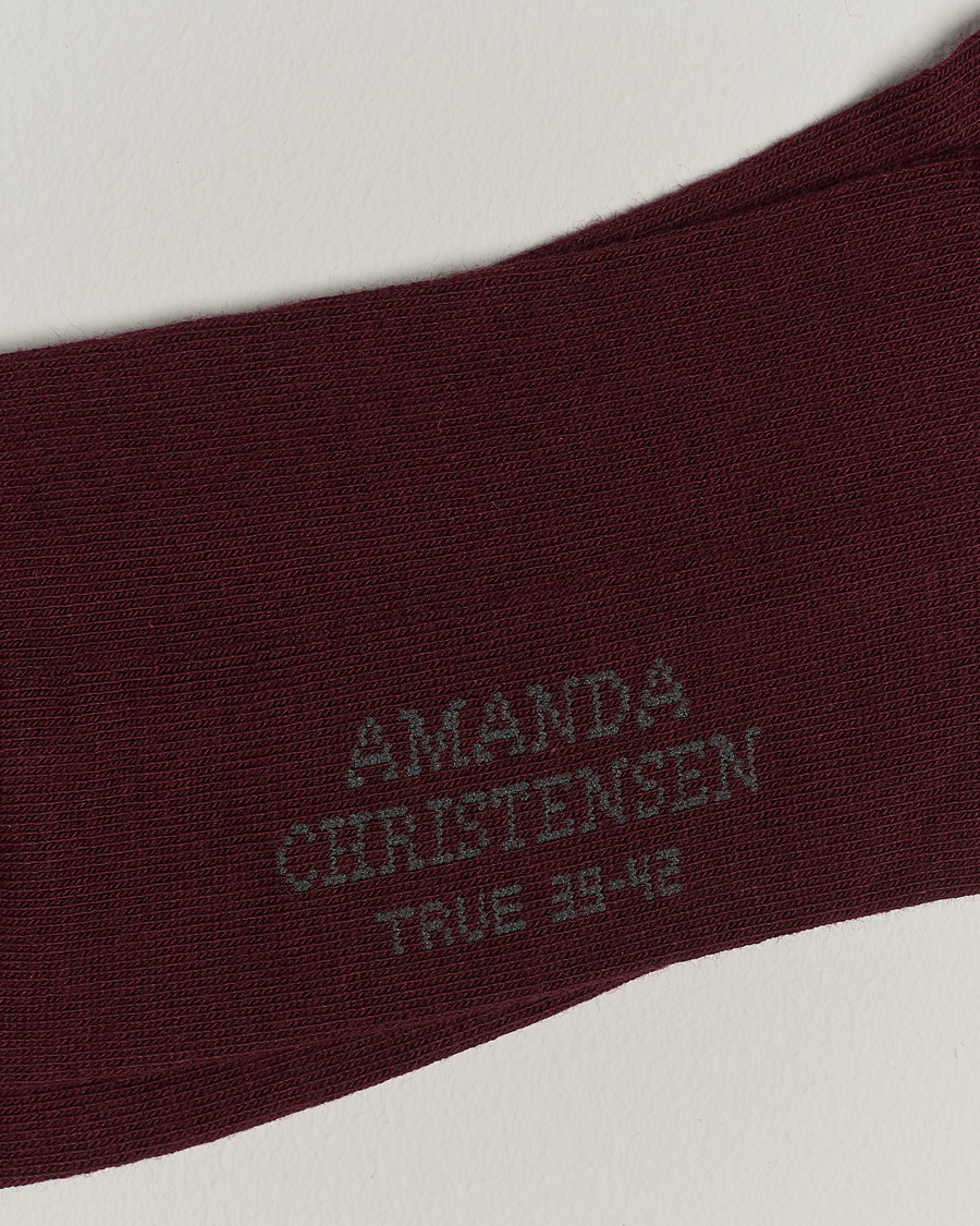 Hombres | Ropa interior y calcetines | Amanda Christensen | 3-Pack True Cotton Socks Bordeaux