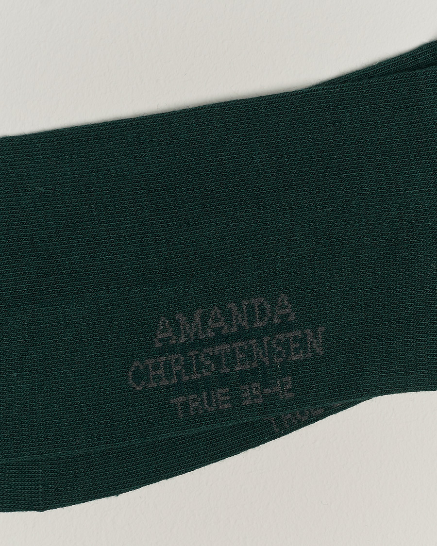 Hombres | Calcetines diarios | Amanda Christensen | 3-Pack True Cotton Socks Bottle Green