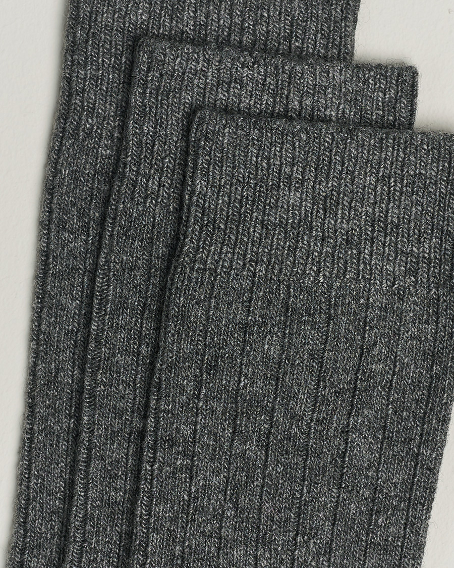 Hombres | Ropa interior y calcetines | Amanda Christensen | 3-Pack Supreme Wool/Cashmere Sock Grey Melange