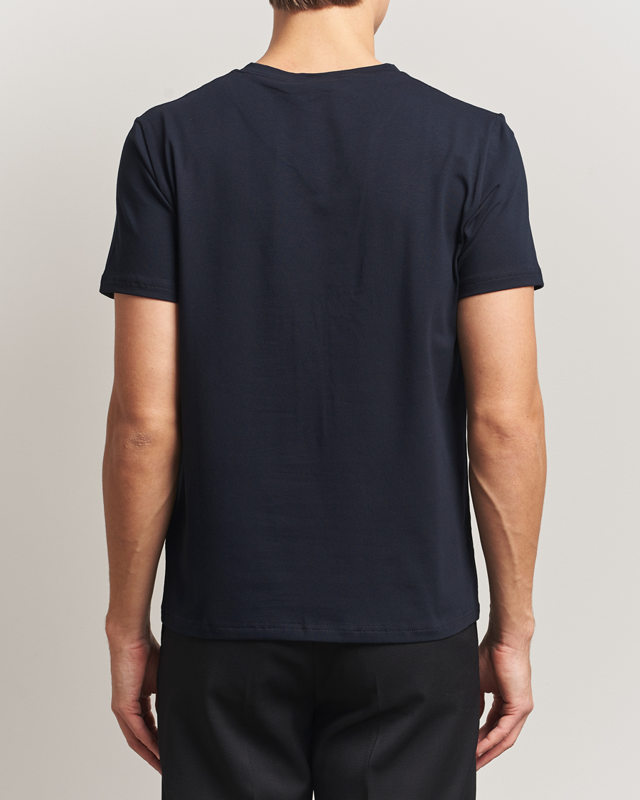 Hombres | Camisetas | Filippa K | Organic Cotton V-Neck T-Shirt Navy