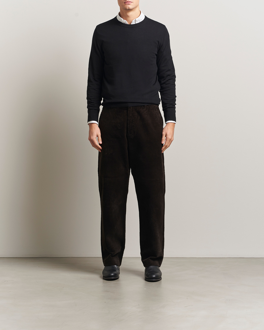 Hombres | Jerséis y prendas de punto | Filippa K | Merino Round Neck Sweater Black
