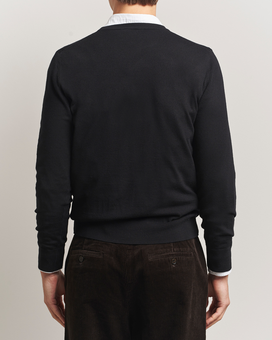 Hombres | Jerséis y prendas de punto | Filippa K | Merino Round Neck Sweater Black