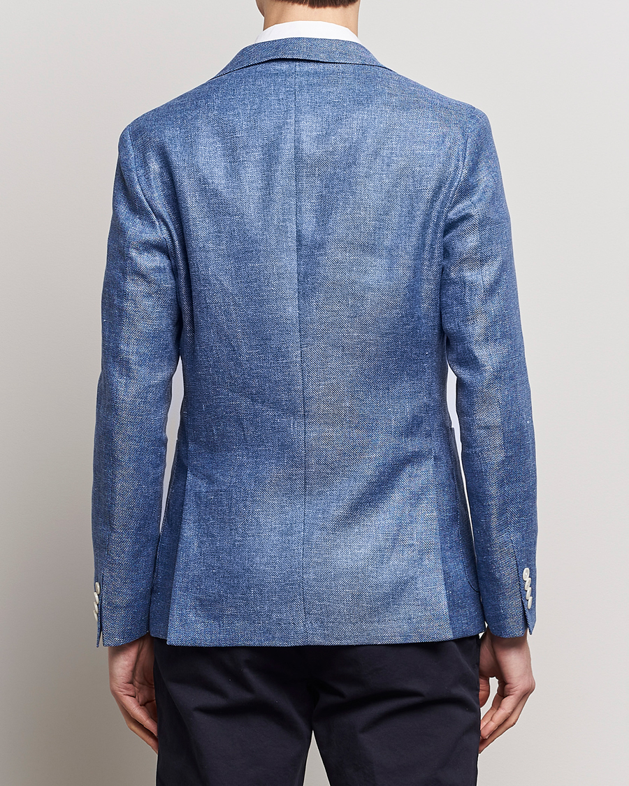Hombres | Blazers | BOSS BLACK | Hanry Linen Blazer Medium Blue