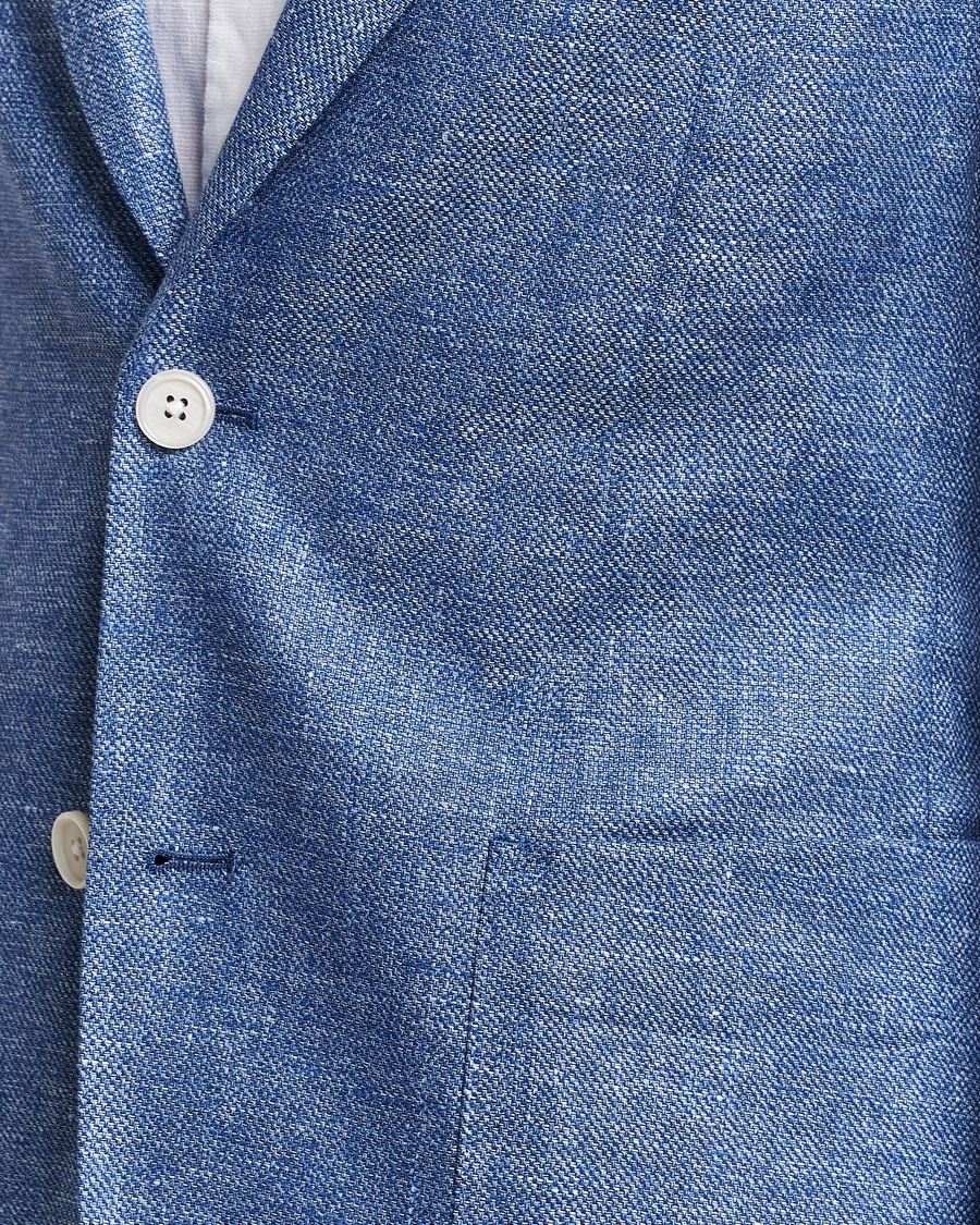 Hombres | Blazers | BOSS BLACK | Hanry Linen Blazer Medium Blue
