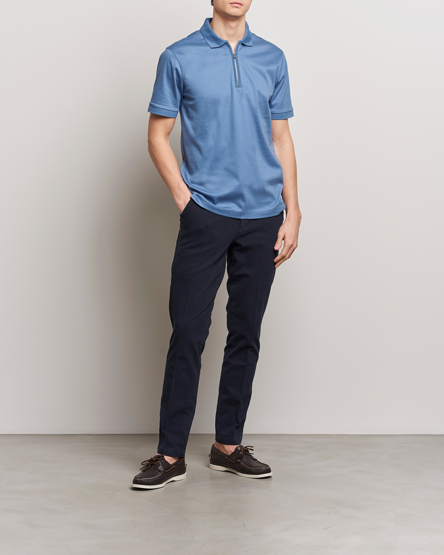 Hombres | Pantalones | BOSS BLACK | Kaito1 Cotton Chinos Dark Blue