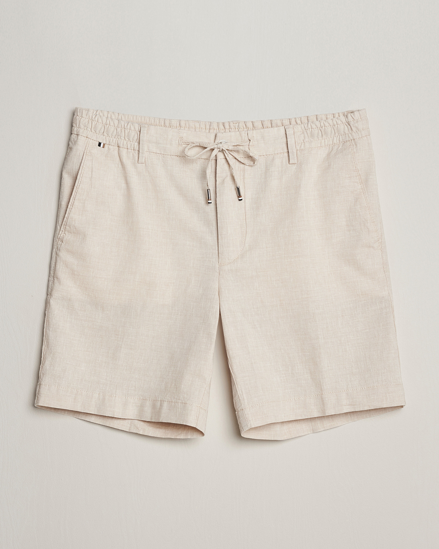 Hombres | Pantalones cortos | BOSS BLACK | Kane Drawstring Shorts Light Beige