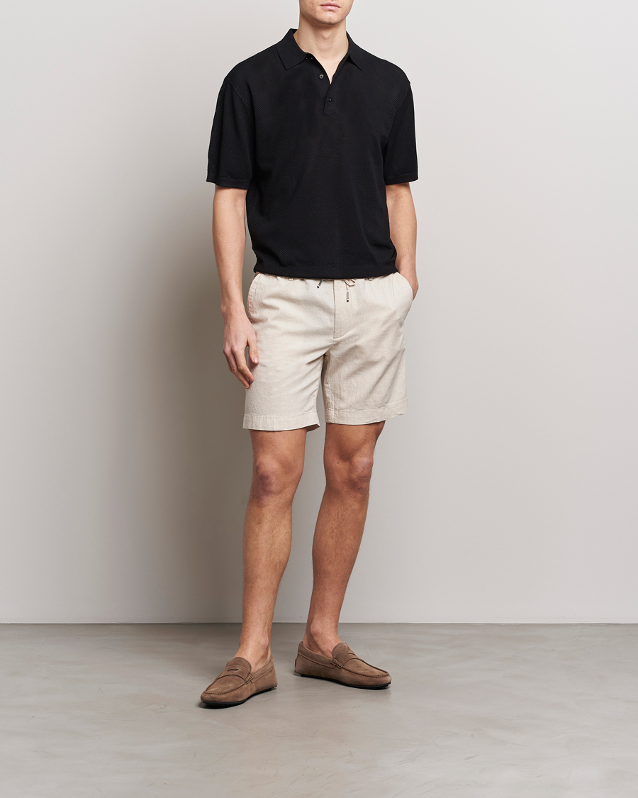 Hombres | Pantalones cortos | BOSS BLACK | Kane Drawstring Shorts Light Beige