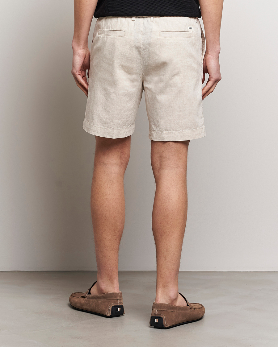 Hombres | Pantalones cortos | BOSS BLACK | Kane Drawstring Shorts Light Beige