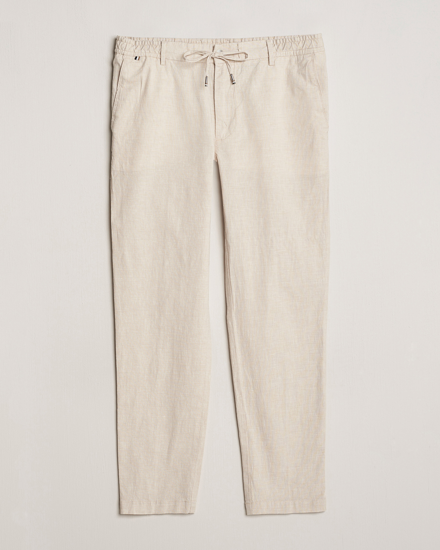 Hombres | Pantalones | BOSS BLACK | Kane Drawstring Pants Light Beige