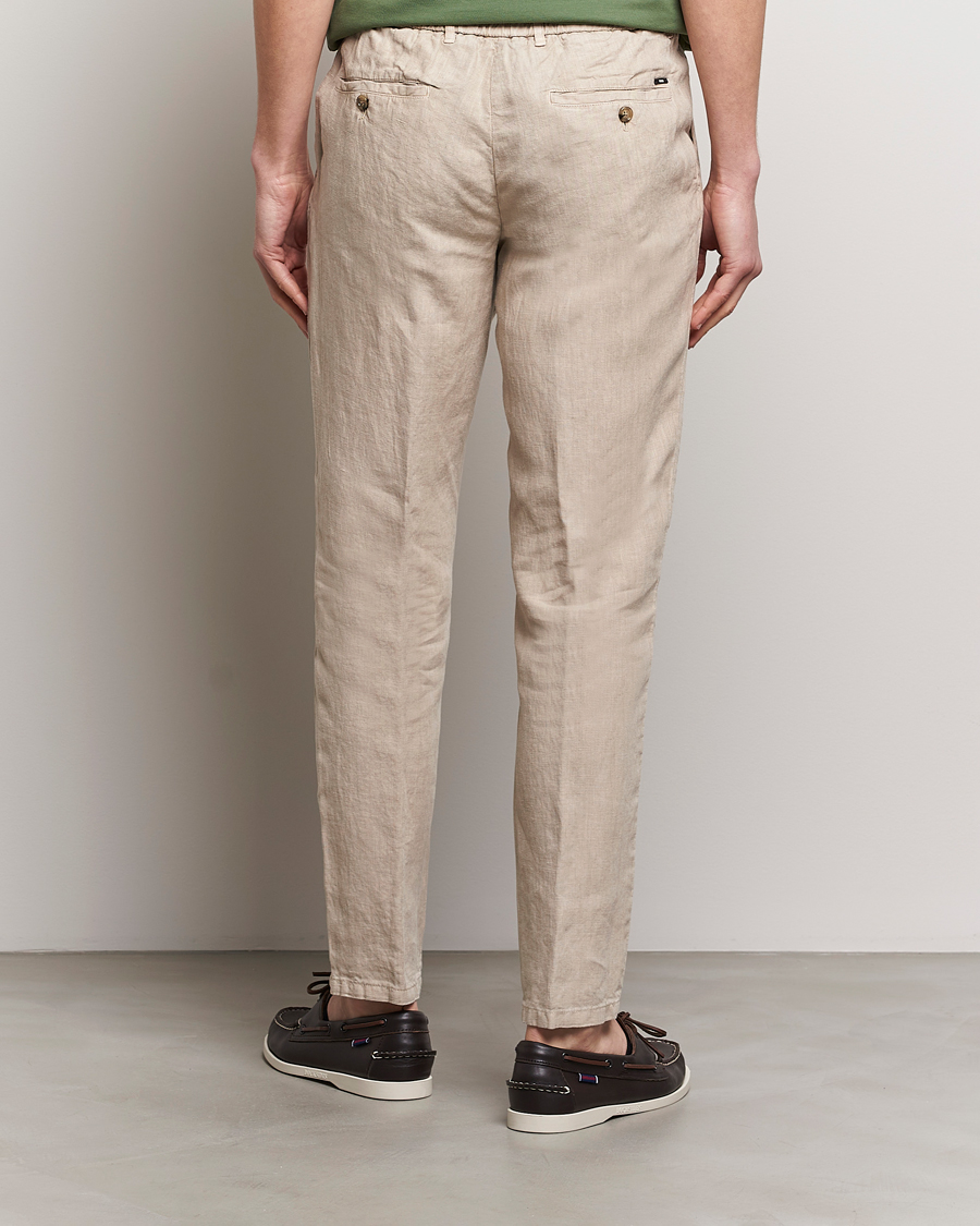 Hombres | Pantalones | BOSS BLACK | Genius Slim Fit Linen Pants Dark Beige