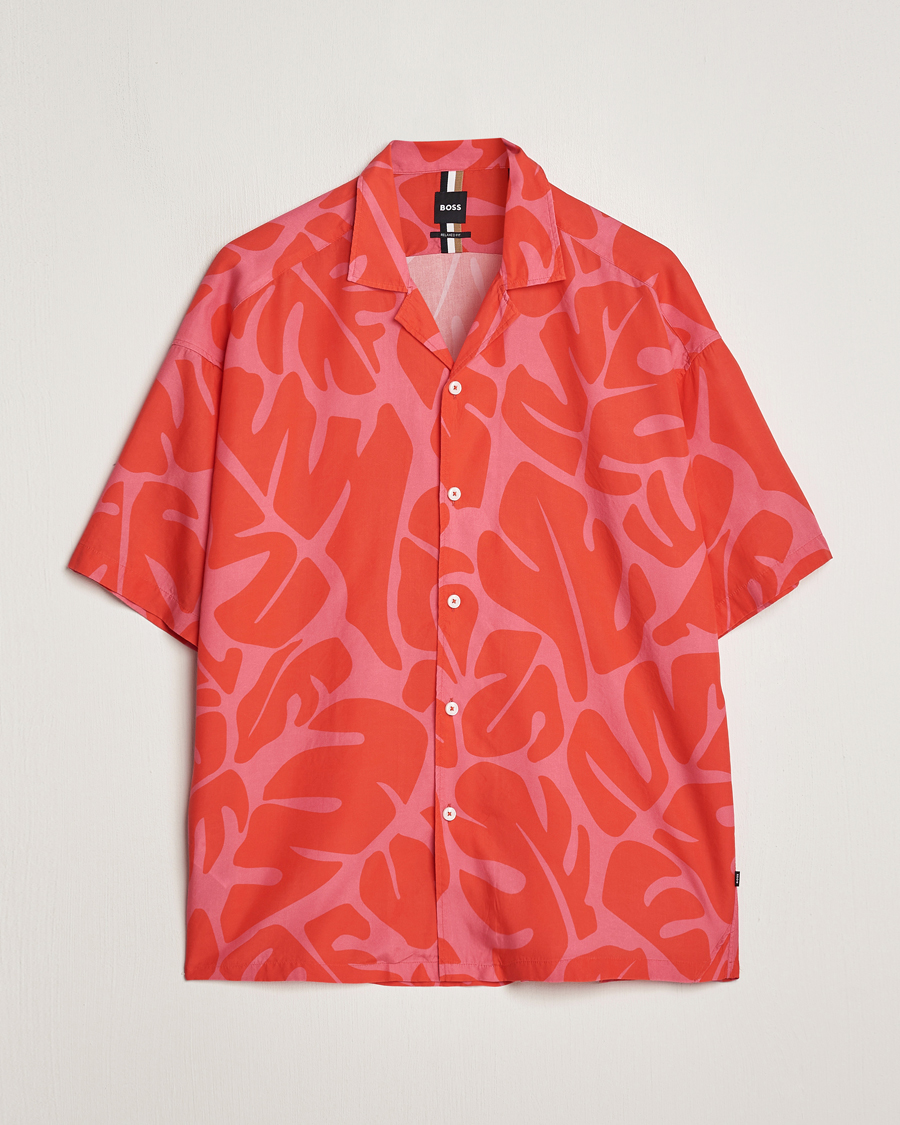 Hombres | Camisas | BOSS BLACK | Drew Short Sleeve Shirt Bright Red