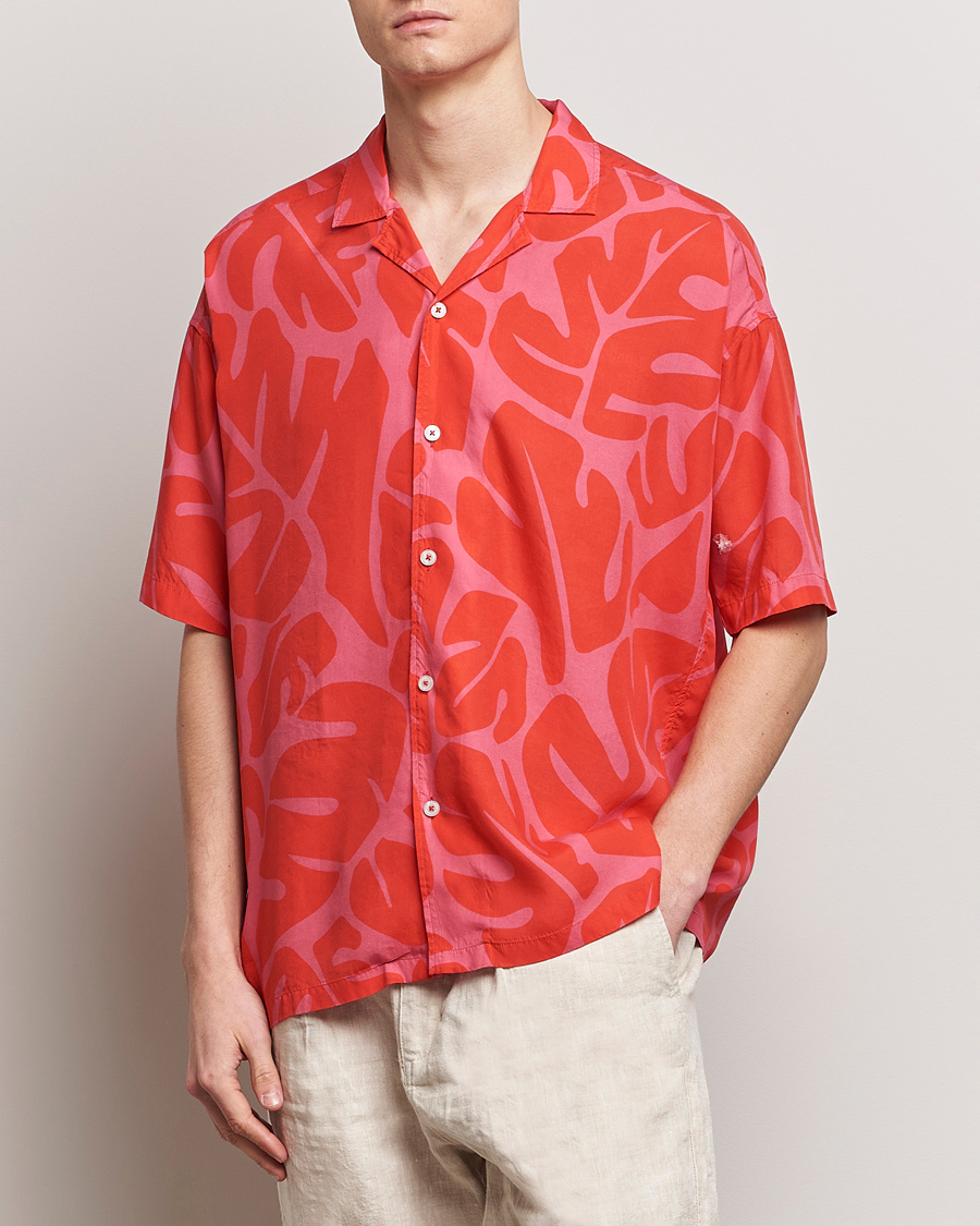 Hombres | Camisas | BOSS BLACK | Drew Short Sleeve Shirt Bright Red