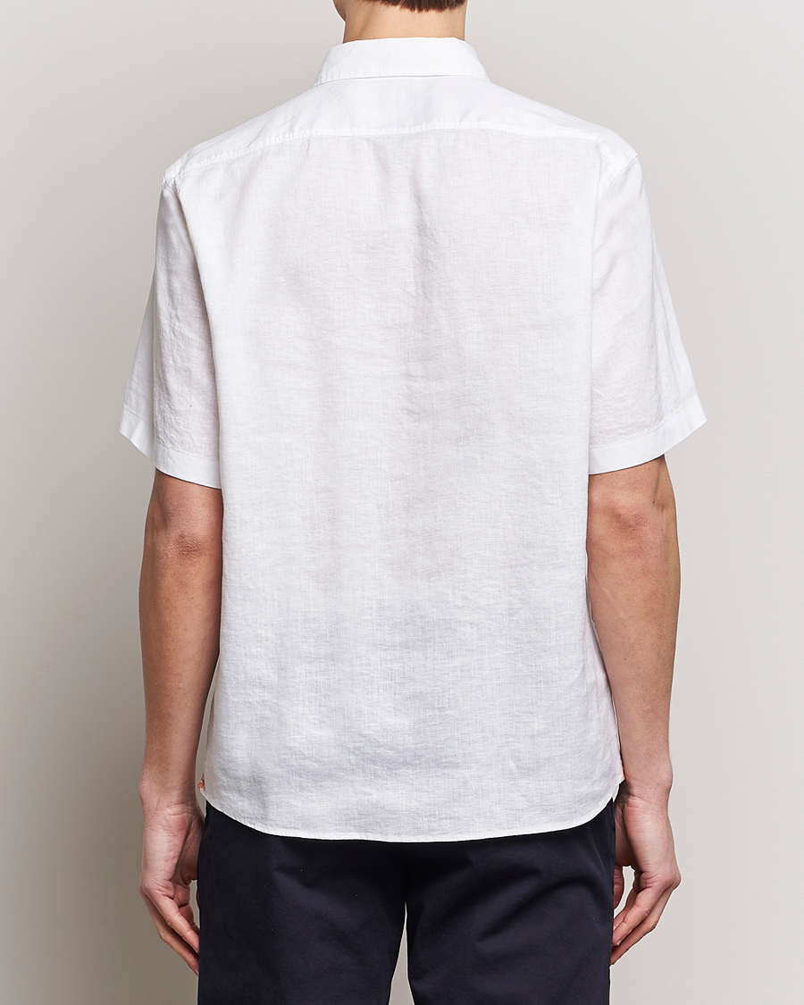 Hombres | Camisas | BOSS BLACK | Liam Short Sleeve Linen Shirt White