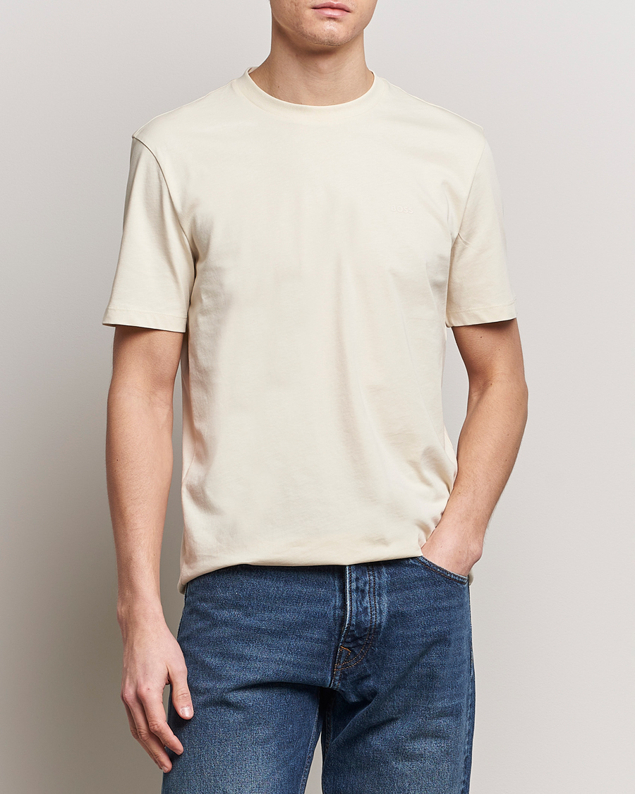 Hombres | Camisetas | BOSS BLACK | Thompson Crew Neck T-Shirt Open White