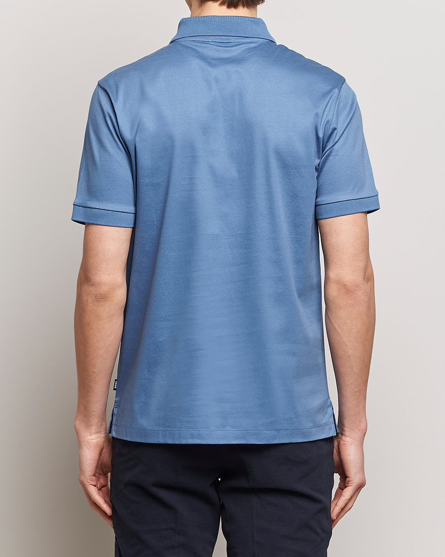 Hombres | Polos | BOSS BLACK | Polston Half Zip Polo Light Blue